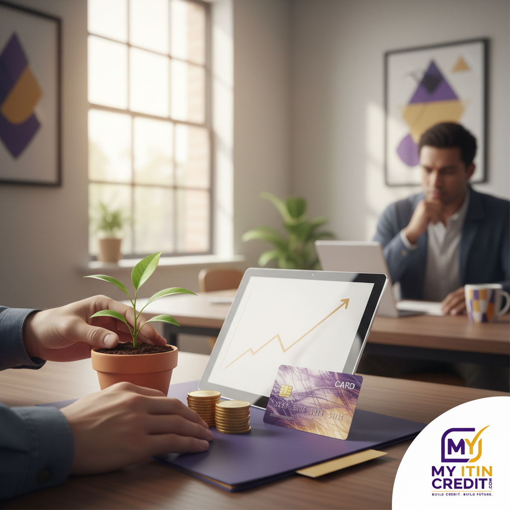 How ITIN Credit Cards Work in 2026: An All-in-One Guide — MyITINCredit How ITIN Credit Cards Work in 2026: An All-in-One Guide — illustration from the MyITINCredit credit cards guide